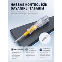 Elektrik Test Kalemi Neon Işıklı Nikel Kaplama 110-220v Dirençli - Lisinya