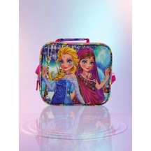 Relaxion Simli Frozen Desenli Thermal Beslenme Çantası 3323-12 Açık Pembe