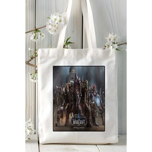 Art Hediye World Of Warcraft Oyun Baskılı Omuz Çanta Kişiye Özel Model 1 Çok Renkli