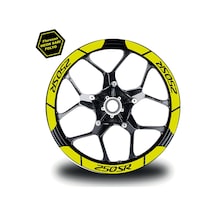 Neon Sarı Cf Moto 250 Sr Geniş Jant Sticker Etiket Modeli