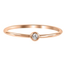 Kuyumcudukkani Yuvarlak Taşlı Trend Yüzük-10394-r-w Rose Gold