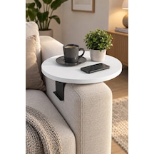 Sulorahome Ayarlanabilir Koltuk Yanı Sehpa Beyaz