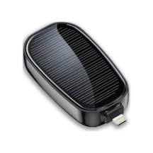 Güneş Enerjili Mini Powerbank 1200mah Ultra İnce Taşınabilir - Sarı
