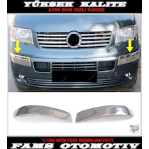 Vw T5 Transporter Krom Tampon Kaşı 2 Parça 2003-2010 Paslanmaz...