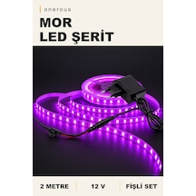 Onerous 2 M 12v Mor Led Şerit, Fişli