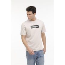 Jack &Amp Jones Jcoaop Prınt Tee Ss Crew Bej Erkek Kısa Kol T-Shirt 000000000101927685 Bej