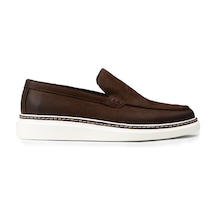 Deery Erkek Hakiki Nubuk Kahverengi Loafer Ayakkabı - Ek111mkhvc01 Kahverengi