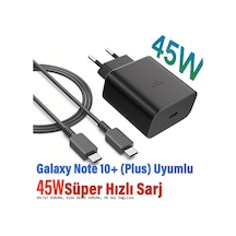Samsung Galaxy Note 10+ Plus Uyumlu 45w Şarj Aleti Kablosu Hızlı Şarj 45w