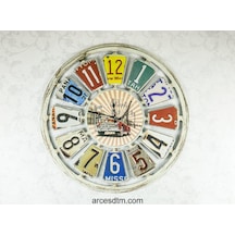 Galaxy 732-5 Büyük Boy Dekoratif Paris Eskitme Duvar Saati
