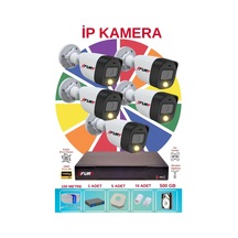 Fury 5 Li Ip Güvenlik Kamera Seti Sesli 4mp Gece Renkli Su Geçirmez 5515s 500gb