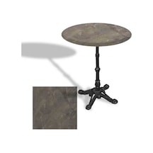 Çipa 1002 Döküm Ayak Yuvarlak Masa Çap 90cm - Werzalit, Wermodin Ve Allzalit Tabla - Halong Çok Renkli