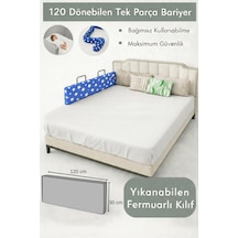 Miralay Yeni Nesil Yatak Bariyeri 120 CM Mavi Yıldız