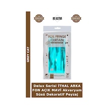 Delux Serisi İthal Arka Fon Açık Mavi Akvaryum Süsü Dekoratif Peyzaj