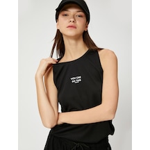 Koton Baskılı Spor Atlet Halter Yaka Siyah 3sak30030nk 3SAK30030NK999