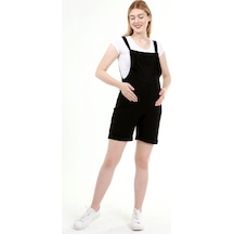 Luvmabelly Myrb6205 - Siyah Hamile Şort Salopet-siyah