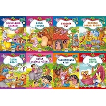 Neşeli Orman Hikayeler Dizisi  - 8 Kitap Takım  - Büyük Boy  - Bestami Yazgan  - Nar Çocuk