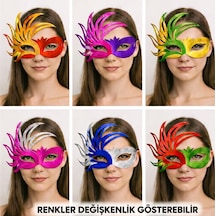 Techmrt 6 Lı Çift Renkli Venedik Karton Parti Maskesi Seti Yetişkin