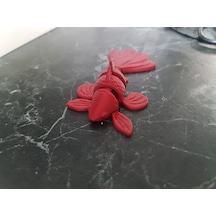 Doğal Pla Malzeme Altın Balığı Kırmızı Renk 10cm Hareketli Oyuncak Balık