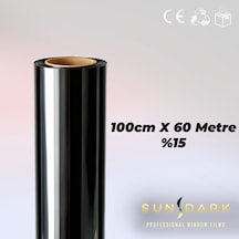 100cm X 60 Metre %15 Siyah Cam Filmi Nano Teknoloji Katman