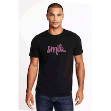 Smile Euclidean Microsoft Word Baskılı Siyah Erkek Tshirt