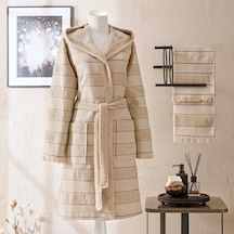 Taç Casual Pamuk Bornoz Set Bej L/xl 000000001500215668 Bej