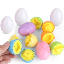 6 Adetçocuklar İçin Yumurta Oyuncak Set Geometrik Eşleşme Yumurta Şekli Oyuncak Bulmaca