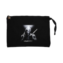 Moon Knight Warrios Siyah  Clutch Astarlı Cüzdan / El Çantası Siyah