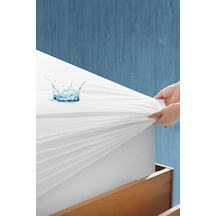 %100 Pamuk Fıtted Sıvı Geçirmez Tek / Çift Kişilik Bebek Alez Yatak Koruyucu Full Kenar Çarşaf Beyaz