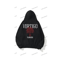 Y2K Unisex Vergito Flower Sweatshirt Kod 1800 Siyah