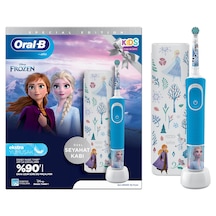 Oral-B D100 Vitality Frozen Özel Seri Çocuklar İçin Ekstra Yumuşak Şarj Edilebilir Diş Fırçası + Seyahat Kabı