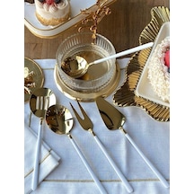 Allegra White Gold 5 Parça Servis Kaşık Seti Renkli