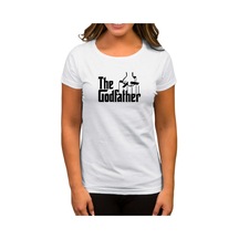 The Godfather Black Text Beyaz Kadın Tişört Beyaz