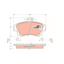 Volvo S40 On Fren Balatasi 2.0 1996-2004 Trw Gdb1313