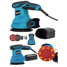 Steiner 700w 6 Kademe Devir Ayarlı 125mm Toz Toplama Sistemli Eksantrik Zımpara Makinesi Mavi