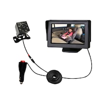 Ranyeek Araba Arka Koltuk Bebek İzleyici, Gece Görüşlü Hd 720p Kamera, 60 Derece Döner Ekran, Ip68 Su Geçirmez