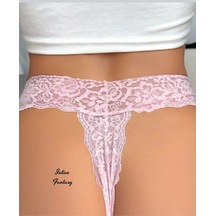 Intive Lingerie Intive Fantasy Dantelli Önü Dekolteli Halka Şerit Detaylı Fantezi Pembe