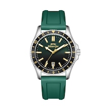Slazenger Sl.09.2531.1.04 Silikon Kordon Çelik Kasa 10 Atm Suya Dayanıklı Yeşil Renk Erkek Kol Saati Metalik
