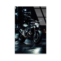 Streetfighter Motosiklet Gece - Cam Tablo - Deg0492 80 X 125 Cm