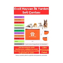Premium Kamp Seyahat Günlük Dolaşım Piknik Evcil Hayvan Kedi Köpek İlk Yardım Seti Çantası