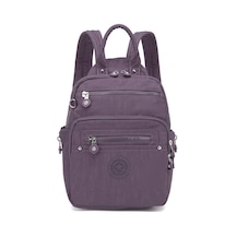 Smart Bags Günlük Küçük Boy Su Geçirmez Krınkıl Kumaş Kadın Sırt Çantası Mürdüm