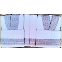 Strap Bej-grı Aile Seti Bornoz Takımı Bej