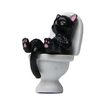 Siyah Güzellik Kedi Heykeli Komik Hafif İlham Verdi