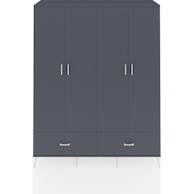 Hyperion Gardrop 6 Raflı 2 Çekmeceli 2 Askılı 176x44x221 Antrasit-antrasit Antrasit