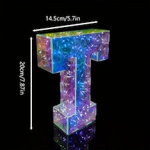 Chuangyinshop 1 Adet Led T Harf Işığı - Usb Ve Pil İle Çift Enerji Modu, Kombinlenebilir Dekoratif Lamba T Harfi