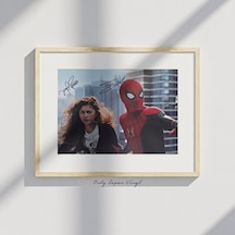 Tom Holland & Zendaya, Spider-man 20x30 Cm Boyutunda Islak İmzalı
