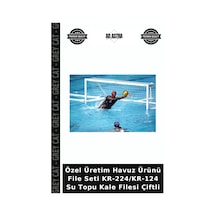 Özel Üretim Havuz Ürünü File Seti Kr-224/kr-124 Su Topu Kale Filesi Çiftli Çok Renkli