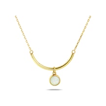 Kuyumcudukkani Zincirli"opal Taşlı"kolye-37092-g-w
