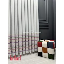 Tül Perde Çocuk Odası Tül Perdesi Colorful Gökkuşağı Desen 001