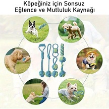 7 Parça Köpek Halat Oyuncak Seti Isırma Çekiştirme Eğitim Toplu İp Oyuncağı