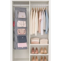 10 Cepli Çanta Organizer Antrasit Kumaş Gri Tr Diğer